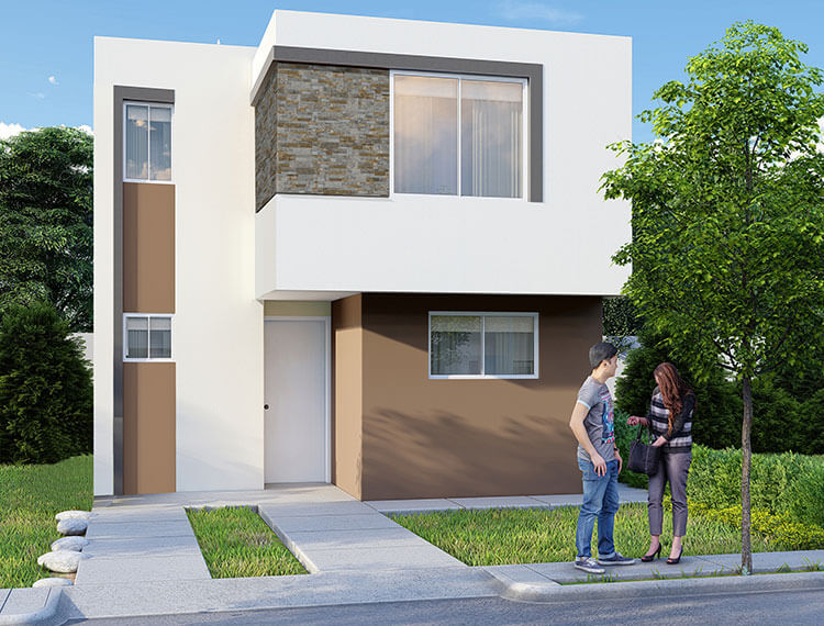 Casa en venta en Saltillo modelo Castilla VII en Los Llanos Residencial.